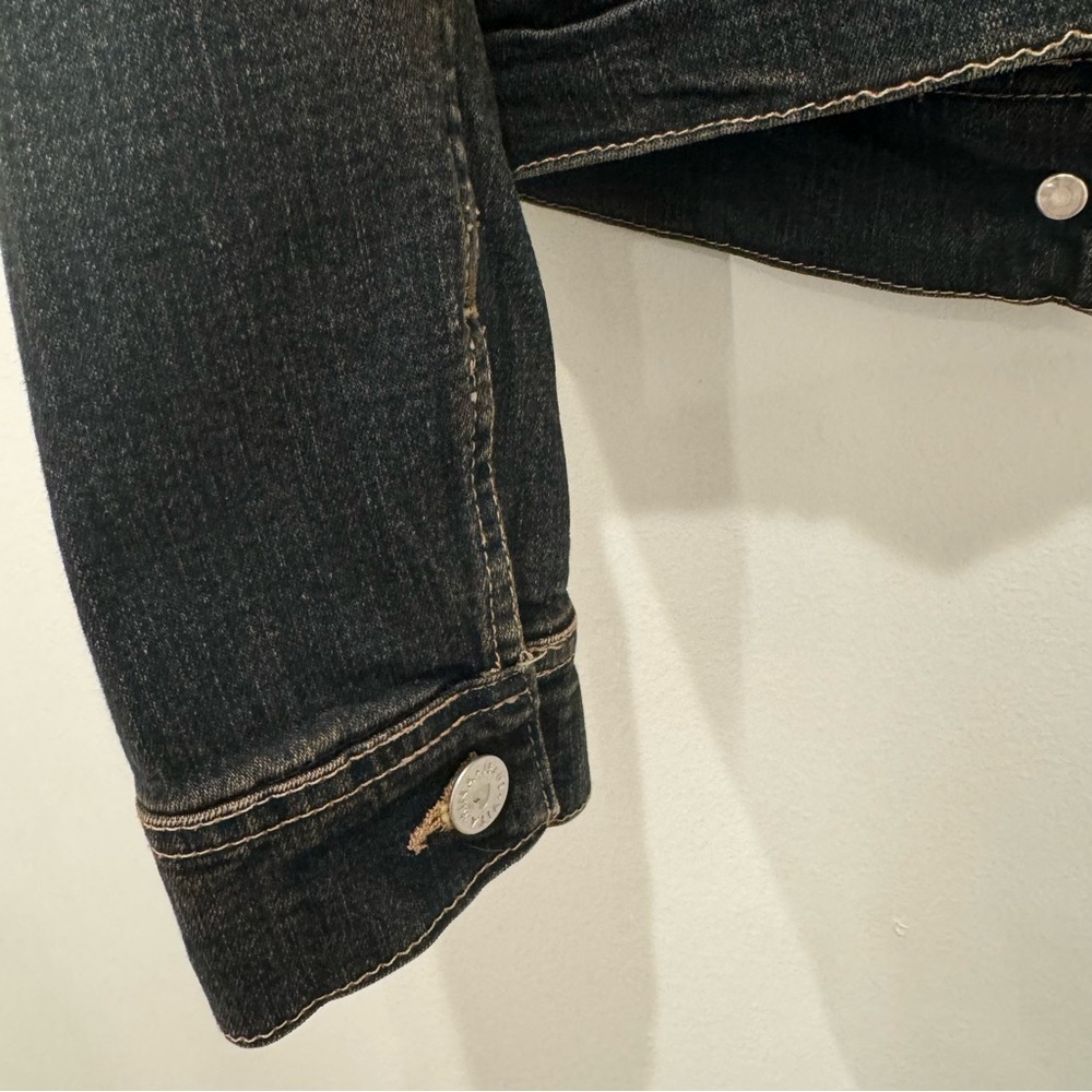 Vitamin A Jeans Blue Denim Jacket Women’s Large Button Front - Picture 7 of 10